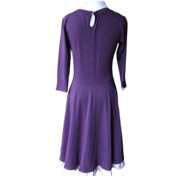 Matilda Jane Queen of Hearts Dress in Purple Small - Picture 4 of 7